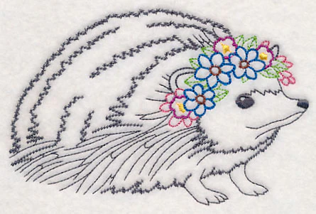 Hedgehog with Floral Crown (Vintage) - Image 3