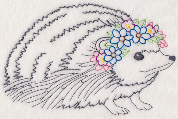 Hedgehog with Floral Crown (Vintage) - Image 6