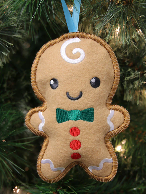 Heirloom Christmas Ornament - Gingerbread Boy (In-the-Hoop) - Image 3