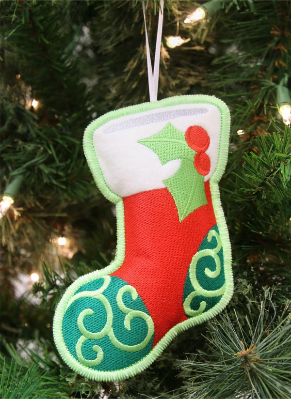 Heirloom Christmas Ornament - Stocking (In-the-Hoop) - Image 3