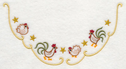 Hens and Roosters Neckline (V-Neck) - Image 2