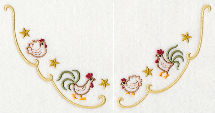 Hens and Roosters Neckline (V-Neck) (Split) - Image 4