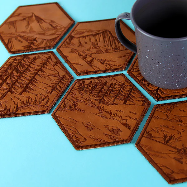 Hexagon Nature Coaster 5 (In-the-Hoop) - Image 6
