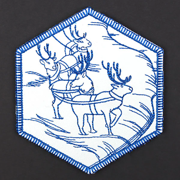 Hexagon North Pole Coaster 4 (In-the-Hoop) - Image 4