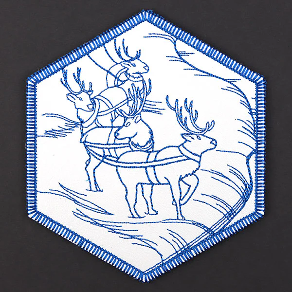 Hexagon North Pole Coaster 4 (In-the-Hoop) - Image 7