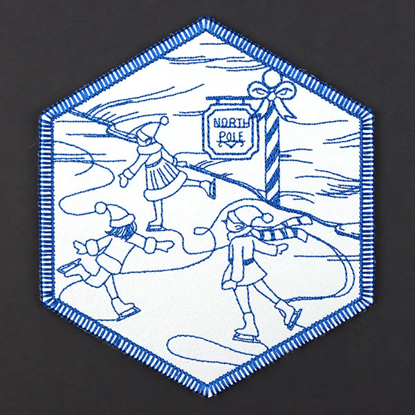 Hexagon North Pole Coaster 5 (In-the-Hoop) - Image 7