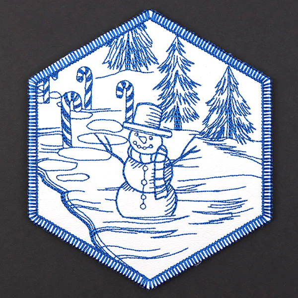 Hexagon North Pole Coaster 6 (In-the-Hoop) - Image 7
