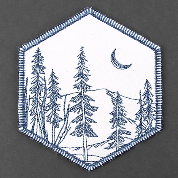 Hexagon Winter Scene Coaster 2 (In-the-Hoop) - Image 4