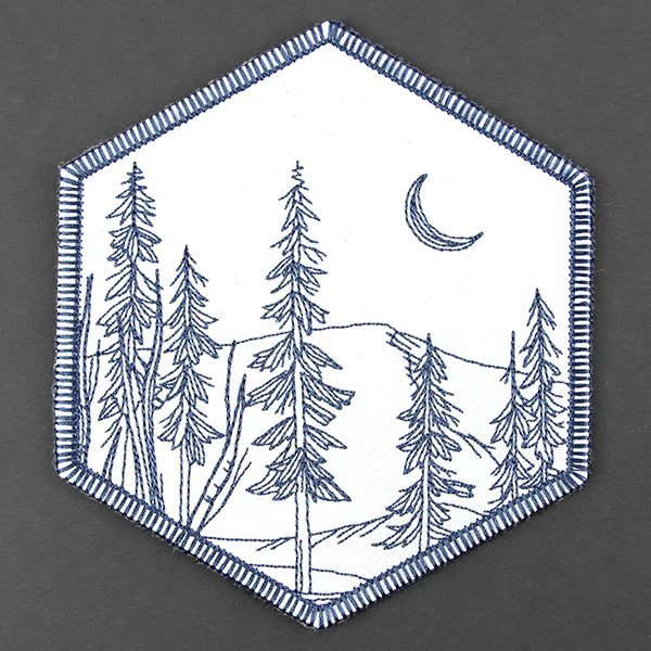 Hexagon Winter Scene Coaster 2 (In-the-Hoop) - Image 7