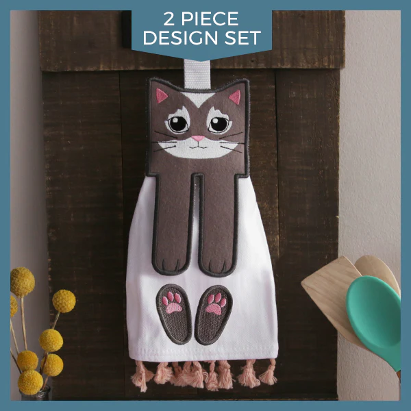Hey There Kitty Cat Towel Topper (In-the-Hoop) - Image 5