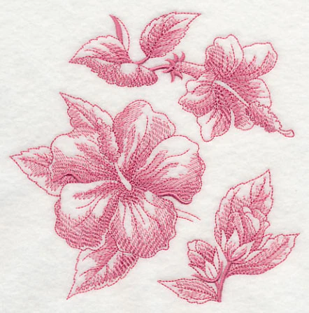 Hibiscus Botanical (Toile) - Image 3
