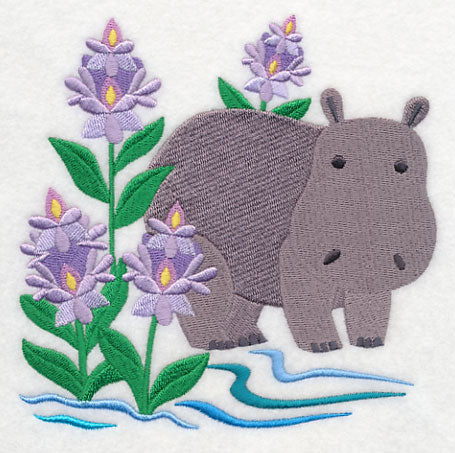 Hippo and Water Hyacinth - Image 3