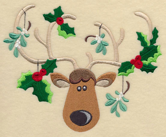 Holiday Antlers - Holly & Mistletoe