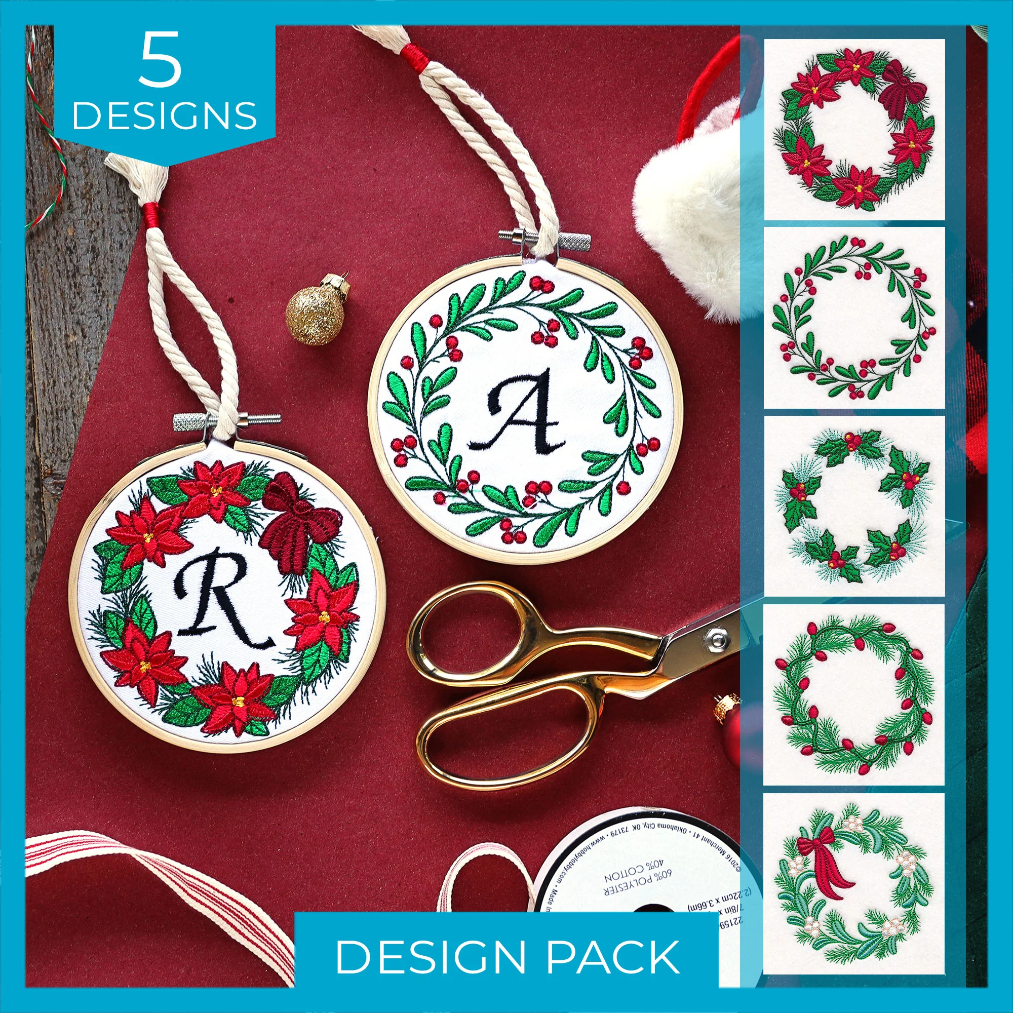 Holiday Cheer Wreaths Design Pack