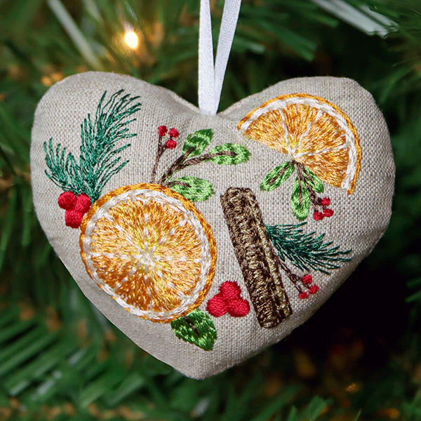 Holiday Spices Heart Ornament (In-the-Hoop) - Image 2
