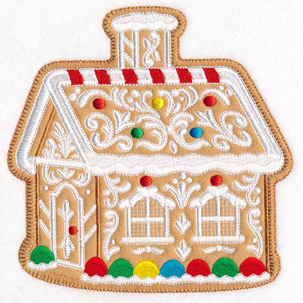 Holly Jolly Gingerbread House (Heirloom Applique) - Image 3