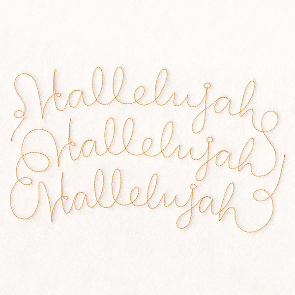 Holy Christmas Phrases - Hallelujah (Edge-to-Edge Quilting)