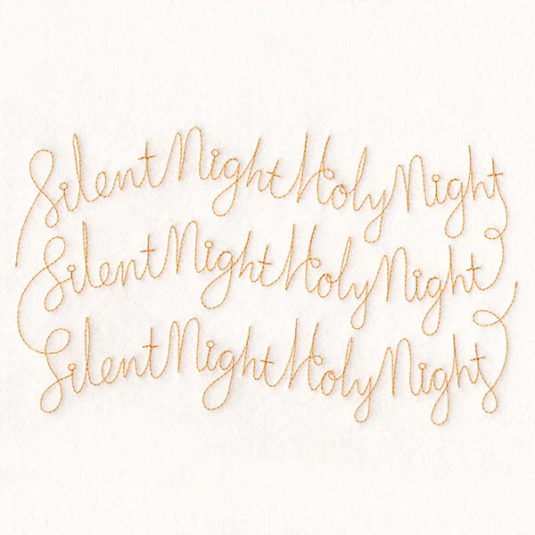 Holy Christmas Phrases - Silent Night Holy Night (Edge-to-Edge Quilting)