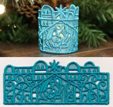 Holy Family Candle Wrap (Lace) - Image 2