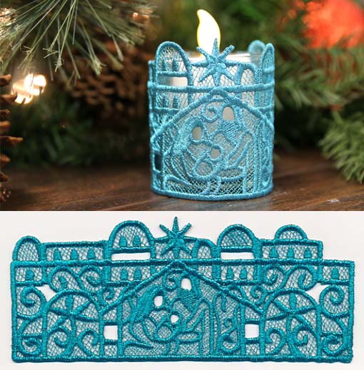 Holy Family Candle Wrap (Lace) - Image 3