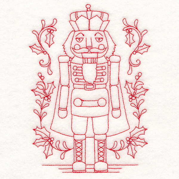 Home for Christmas - Nutcracker (Redwork) - Image 3