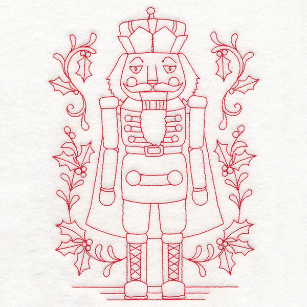 Home for Christmas - Nutcracker (Redwork) - Image 6