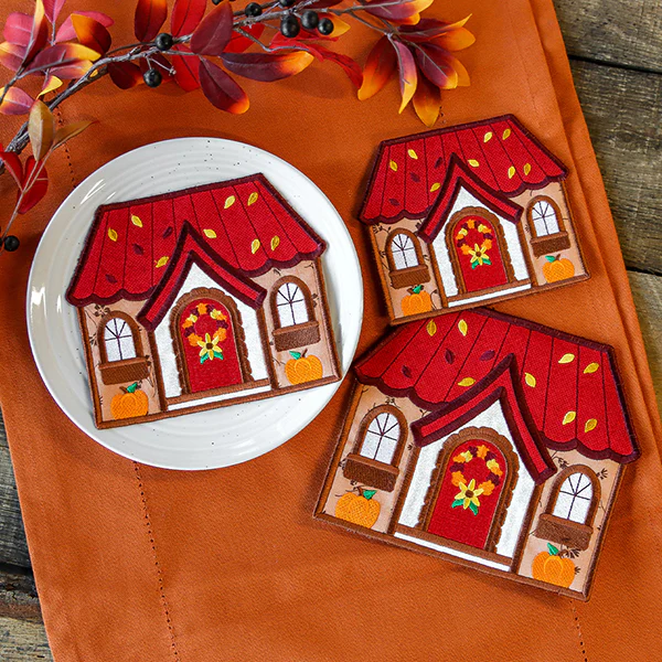 Home Sweet Autumn Home Trivet (In-the-Hoop) - Image 4