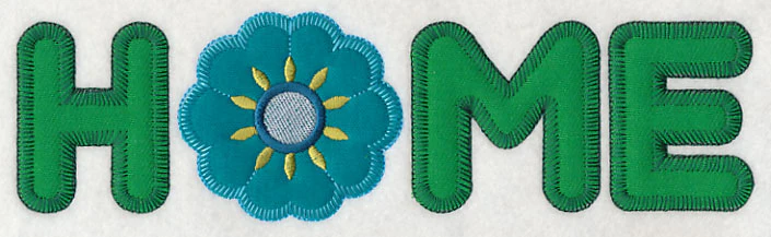 Home with Flower (Heirloom Applique) - Image 2