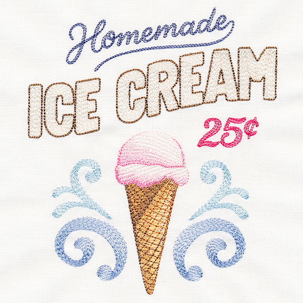 Homemade Ice Cream Market Sign - Image 2