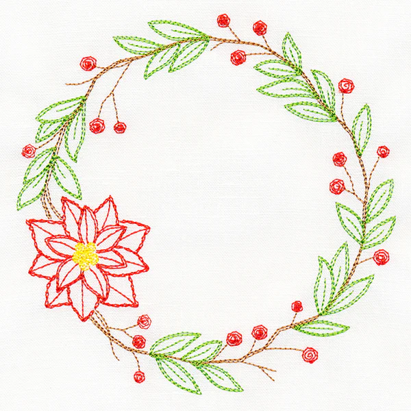 Homespun Poinsettia Wreath - Image 2