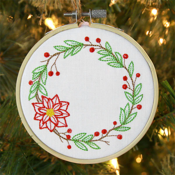 Homespun Poinsettia Wreath - Image 6
