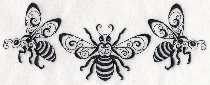 Honeybee Trio (Blackwork) - Image 2
