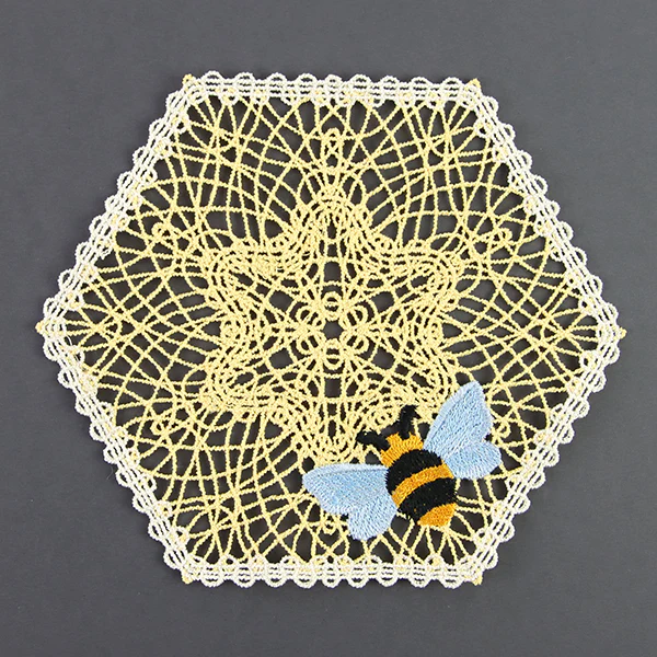 Honeycomb and Bee Doily (Battenburg Lace) - Image 7