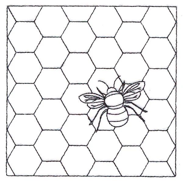 Honeycomb Hexagon With Bee (Double Run) - Image 9