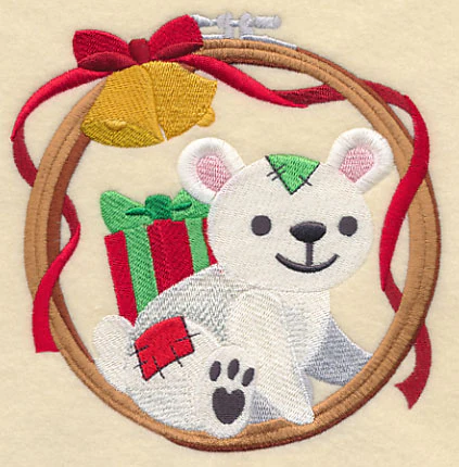 Hoop It Up Christmas Polar Bear - Image 3