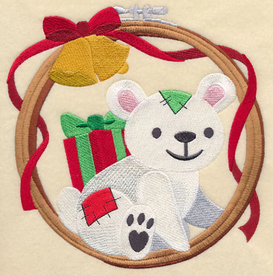 Hoop It Up Christmas Polar Bear - Image 6