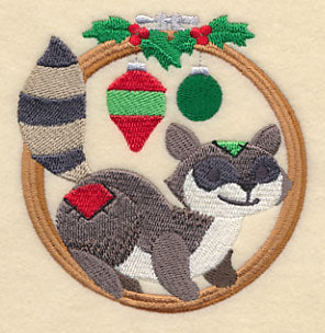 Hoop It Up Christmas Raccoon - Image 5