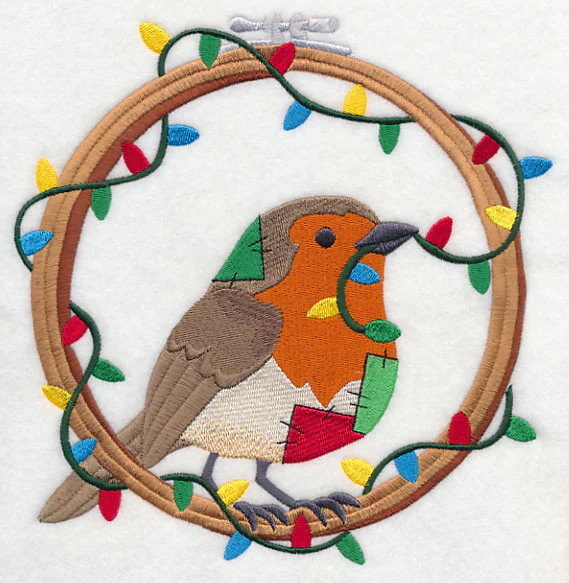 Hoop It Up Christmas Robin