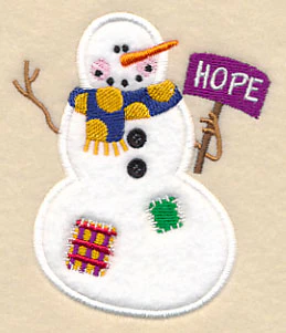 Hope Snowman (Applique) - Image 2