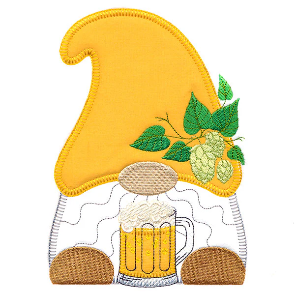 Hoppy Beer Day Gnome (Heirloom Applique) - Image 3
