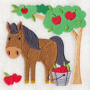 Horse in Apple Orchard - Image 5