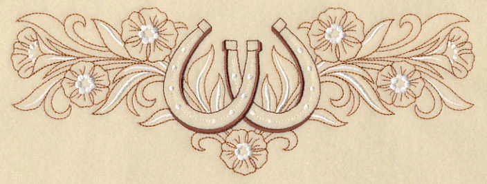 Horseshoe and Flowers - Image 2
