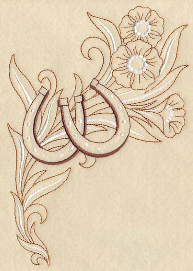 Horseshoe and Flowers - Right - Image 3
