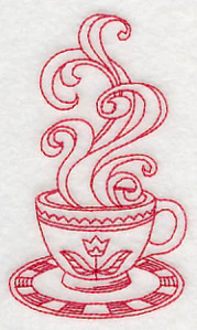 Hot Cuppa (Redwork) - Image 5