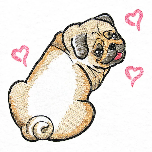 Hugs & Kisses Pug - Image 3