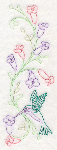 Hummingbird and Blooms Spray (Vintage) - Image 3