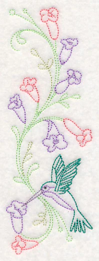 Hummingbird and Blooms Spray (Vintage) - Image 4