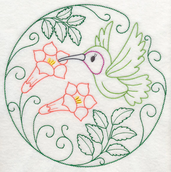 Hummingbird and Trumpet Vine (Vintage) - Image 6