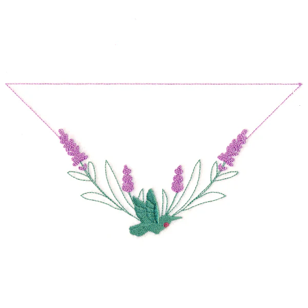 Hummingbird & Lavender Corner Label - Image 3