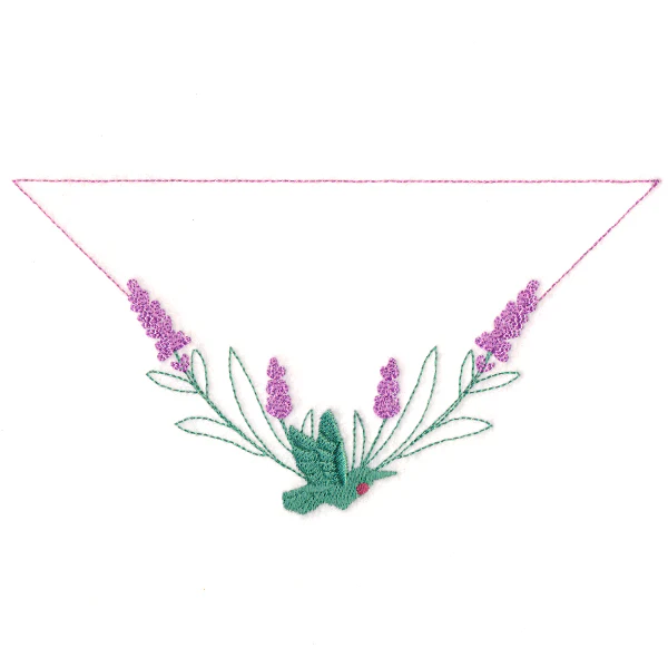 Hummingbird & Lavender Corner Label - Image 4
